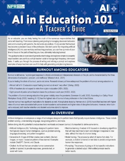 AI in Education 101: A Teachers Guide